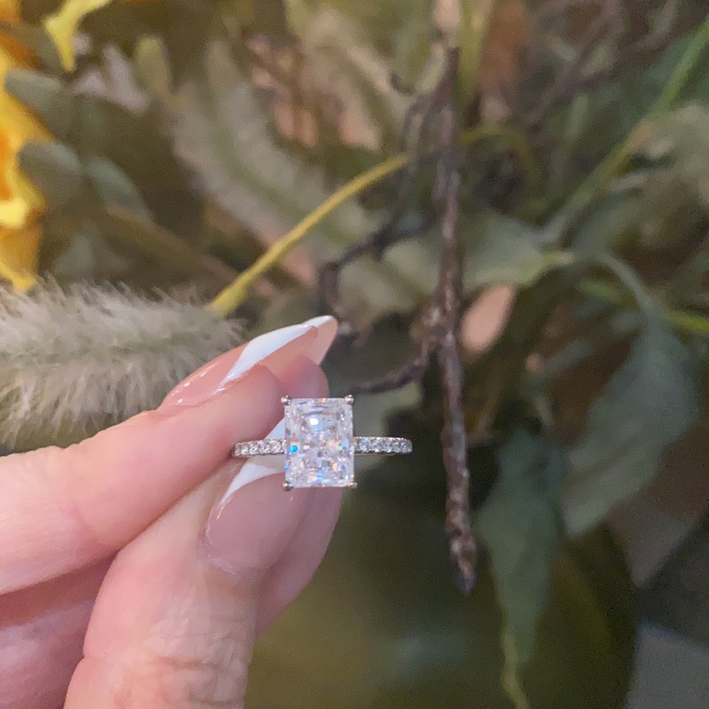 NEW Tiger Gems 3ctw Radient Cut Solitaire Engagement Ring - Picture 6 of 10